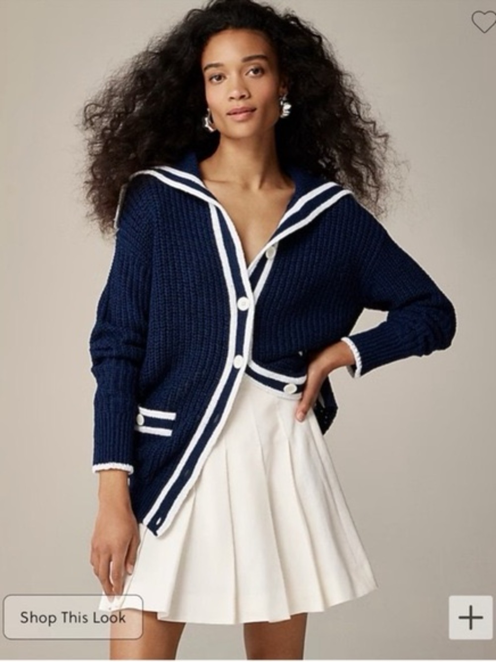 J. Crew Textured Sailor Cardigan. Size Large. New with tags. - Picture 4 of 5